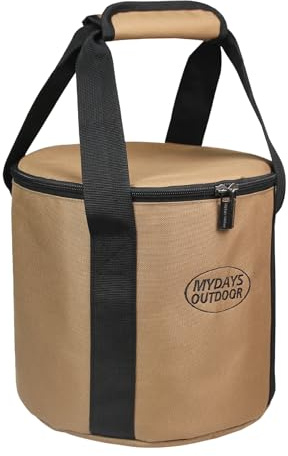 Sac de camping en plein air – Rangement d'ustensiles de cuisine | Organiseur cylindrique étanche avec fermeture éclair | Mallette de cuisine de camping portable pour casseroles, poêles, usten