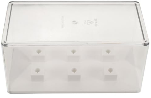 DIYEAH Caja Transparente de Plástico para Almacenamiento de Cabezal de Tocadiscos con Tapa y Cubierta Antipolvo, Diseño Seguro de 4 Posiciones para Aguja Fonográfica