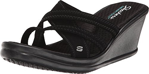 Skechers Rumblers Young At Heart, Women's Heels Sandals, Black, 7 UK (40 EU)
