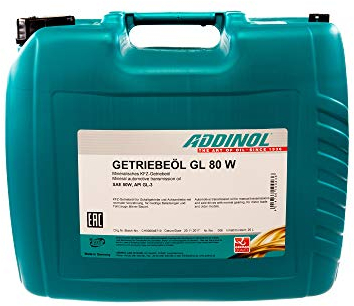 ADDINOL GL80W, Getriebeöl GL-3, mineralisch, 20 L Kanister