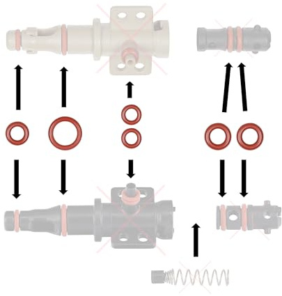 SW-K Kits de maintenance, joints d'étanchéité pour soupape de vidange, compatible avec Saeco, Philips, Spidem, Gaggia Set 14