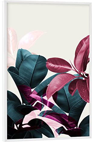 artboxONE Poster mit weißem Rahmen 60x40 cm Natur Exposure 01 - Bild tropisch Blatt Blätter