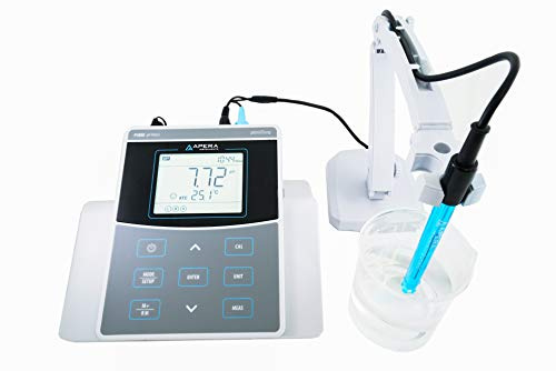 Apera Instruments PH800 Labor-/Tisch-pH-Messgerät (Inklusive 201T-F pH-Elektrode mit integrierter Temperaturmessung; pH-Messbereich: -2, 00 bis 19, 00)
