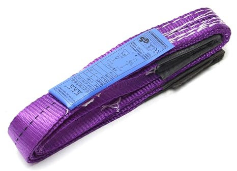 MroMax Cinghia di sollevamento 3 cm x 3,8 m cinghie di sollevamento con capacità di 1999,9 kg per edilizia, movimenti, rimorchi, sollevamento attrezzi da lavoro, viola, 1 pezzo