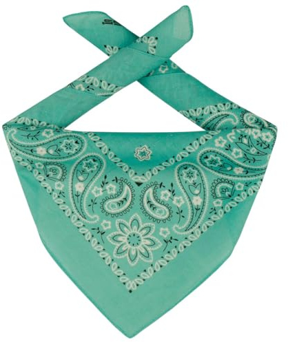 Lipodo Bandana Kopftuch Multifunktionstuch Baumwolle Unisex Sommer Winter türkis