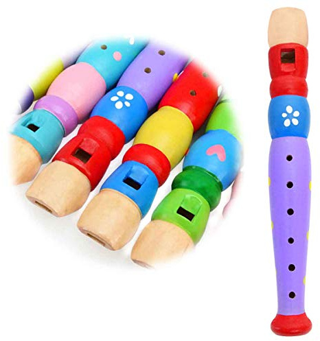 keepdrum Kinder-Flöte Musik-Spielzeug aus Holz Lila
