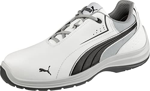 Puma Safety Touring White Low Safety Shoe S3 ESD SRC Fibreglass Toe Cap Anti-Puncture Protection Non-Slip Non-Metallic Unisex
