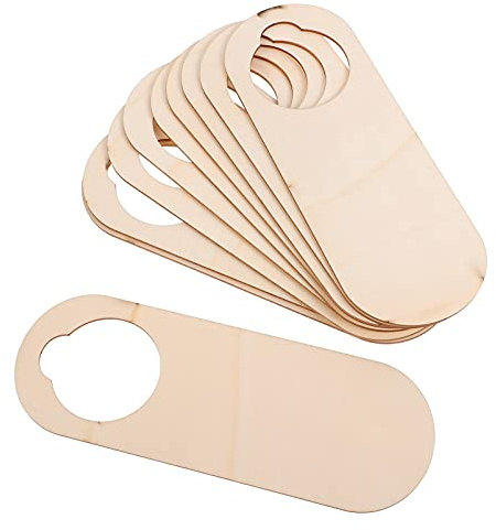Artibetter Unlackierter Türknauf-Aufhänger, unlackiert, Türschilder, Holz-Türanhänger, hängende Ornamente für Heimwerker, Handwerk, Do Not Disturb, dekoratives Türschild, 10 Stück