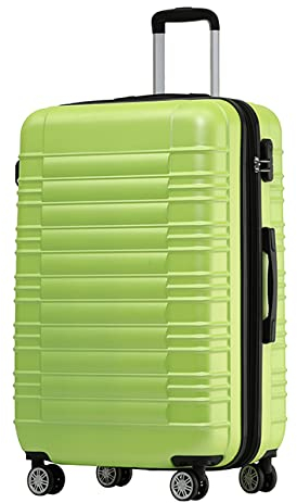 BEIBYE Zwillingsrollen Reisekoffer Koffer Trolleys Hartschale M-L-XL-Set (Green, M)