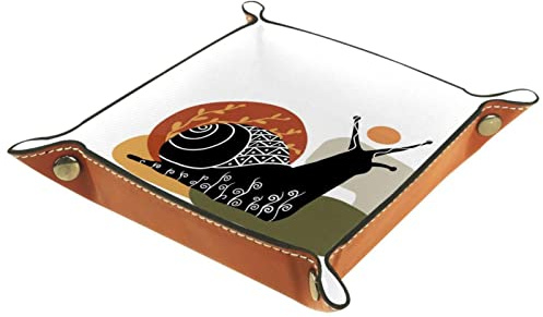Würfeltablett aus Leder, quadratisch, für Schmuck, Schnecken, Schlüssel, Münzen, Süßigkeiten, Aufbewahrungsbox