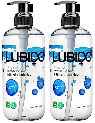 Lubido Original Water Based Paraben Free Intimate Gel Lube – Jumbo 500ml (Pack of 2)