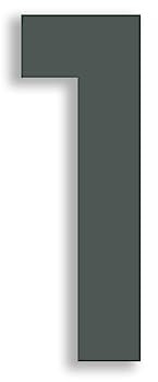 Jung Edelstahl Design - Hausnummer V2a Edelstahl - Ziffern 0-9 und Buchstaben von a-f Ziffernhöhe 15 cm bis 60 cm - wahlweise Eisenglimmer, Basaltgrau, anthrazit, weiß, schwarz (Basaltgrau)