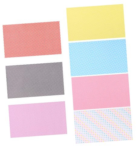 Lurrose 9 Stück Blatt Gepunktetes Leder PU-Ledergewebe für Schmuck tasche leder selber machen Make-up-Paket Dosen in Herzform DIY-Stoff Stoff aus Kunstleder Punktmuster der Stoff Material