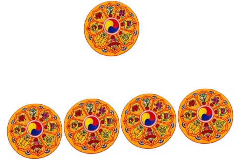 BESTonZON 5stücke Buddha Sound Bowl Pad Mit Vajra Stößel Hochwertige Tibetische Klangschalenmatte Für Meditation Und Entspannung Langlebige Perfektes Für Buddhisten