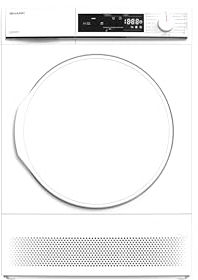 Sharp KD-NCA0S7PW9-DE Kondenstrockner Frontlader, 10 kg, 15 Programme, 29 Min. Kurzprogramm, Schontrommel, LED-Innenbeleuchtung, Kindersicherung, Weiß