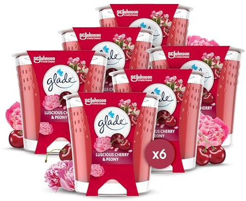 Glade Bougie Vegan Parfum Luscious Cherry & Peony 6 Bougies