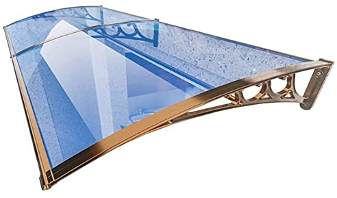 SORVA Markisen für Türen, Fenstertürmarkise, Terrassen-/Verandamarkise, schlagfeste Polycarbonatplatte, UV-Regenschutz, Dach, Vorder- und Hinterveranda, Außenabdeckung, Halterung aus Aluminiumlegi