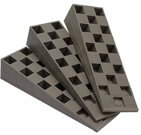 SKIR'CO (40 Stück) Kunststoff-Riffelkeile 149 x 45 x 30 mm für Nivellierung, Abstandskeile, Nivellierscheiben, ineinandergreifende Keile