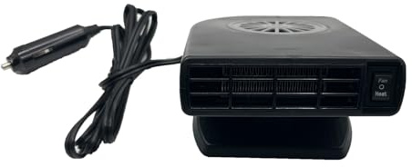 Tarswesi Riscaldatore per Auto, 12V 120W Stufetta per Auto,Auto Riscaldamento Sbrinatore Demister Parabrezza, 2 in 1 Funzione di Riscaldamento e Raffreddamento Rapido con Base Rotante a 360° Gradi