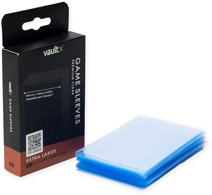 Vault X Extra Große Kartenhüllen 67 x 102mm (80er-Pack), Kompatibel mit 7 Wonders, Transparent