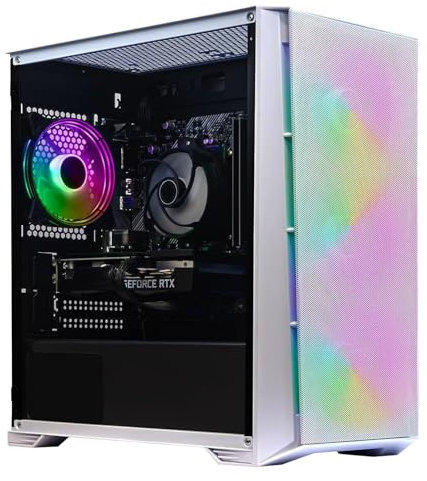 ADMI Gaming PC • Intel i5 12400F • Nvidia RTX 5060 Ti 16GB GDDR7 • 16GB RAM 3200MHz • 1TB NVMe SSD • 600W 80+ Bronze PSU • X= Airflow RGB White Gaming PC Case • VR Ready • WIFI • Windows 11