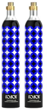 TWO PACK CO2 YOU Gas Cylinder (SCREW IN) 60 Litre for Home Carbontators - Check Your Compatibility Below