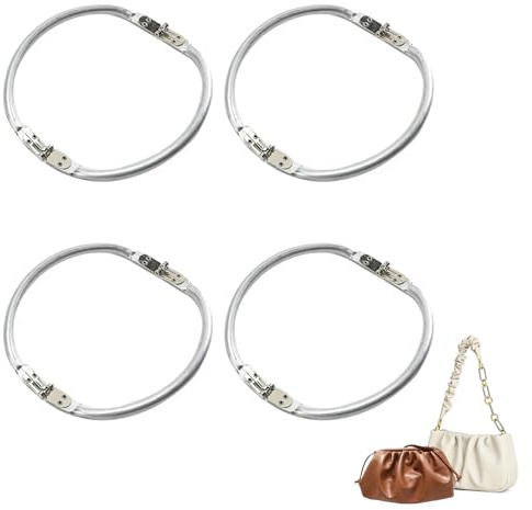 Yixinly 4 Pezzi Chiusura Borsa Uncinetto, 23cm Chiusura clic clac per Borse Clutch per Borse Uncinetto Alluminio per Borsa Frizione Artigianato Progetti Accessori per Borse Fai da Te
