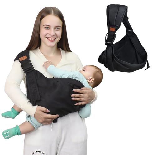 Baby Sling Toddler Carrier, Adjustable Baby Wrap for Newborns and Toddlers, Soft Breathable Fabric for Front and Hip Carry
