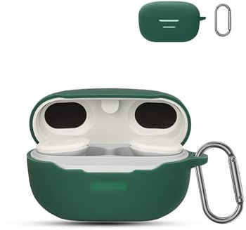 für JBL Endurance Race Wireless Headphones,daunke weiche Silikon-Schutzhülle, hautfreundliches Etui mit Karabiner, vollständiger Schutz,Grün