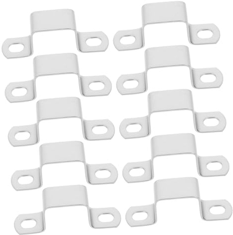 OSALADI 10 pièces Lot de Supports U Acier Inoxydable Colliers de Serrage Carrés pour Fixation Tube Patte de Fixation Tube et Stable pour Garde Corps Balcon et Escalier