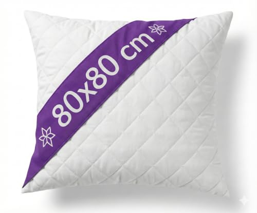 Sunwood Kopfkissen 80x80 cm 2er Set Weiches Schlafkissen mit Reißverschluss Waschbar Atmungsaktiv Schlafkissen Bettkissen Pillow Kissen Nackenkissen Innenkissen