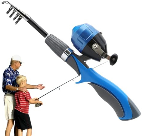 Caña de Pescar para niños | Equipo de telescópico y Plegable | Caña de Pescar Extensible - para Pascua, cumpleaños, día del niño, Navidad, Año Nuevo, Interior y Exterior