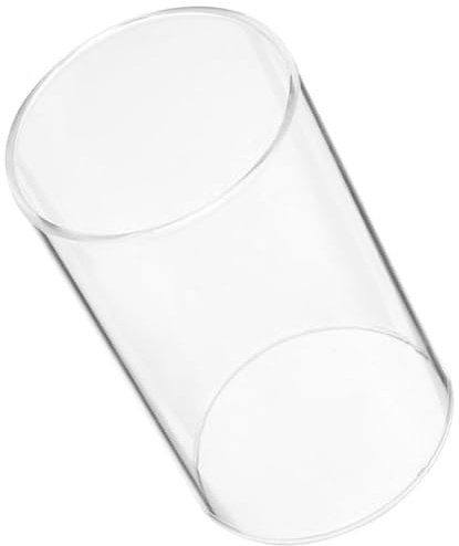 Generico Portacandele Antivento in Vetro Trasparente Dimensioni 6X10 CM Parafiamma Cilindrico per Decorazioni e Uso Domestico Romantico
