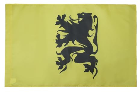 BANDIERA MOVIMENTO FIAMMINGO IN FIANDRE 90x60cm - BANDIERA VLAAMSE BEWEGING 60 x 90 cm foro per asta - AZ FLAG