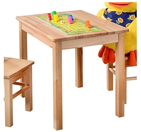 Kindertisch Beistelltisch kernbuche massiv Holz geölt -3