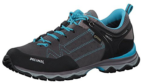 Meindl Dam lätt vandringssko Ontario Lady GTX trekking-& låga vandringsskor, Grå asblå, 37.5 EU