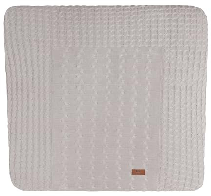 Baby's Only - Baby Wickelauflagenbezug Cable - Strickbezug für Wickelunterlage - Aus Baumwolle - 75x85 cm - Lehm