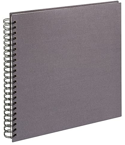 walther design Fotoalbum anthrazit-dunkelgrau 30 x 30 cm Spiralalbum Leinen, Cloth SA-510-T
