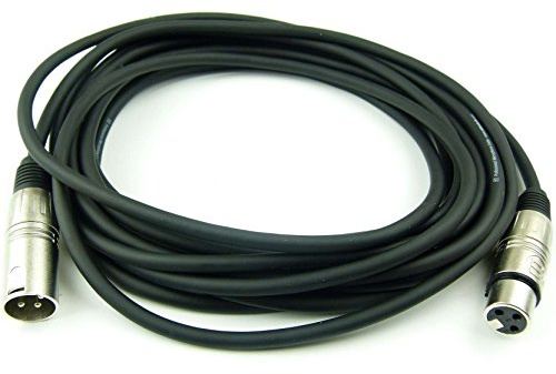 Adam Hall Cables 1 Stück K3MMF0600 Mikrofonkabel XLR female auf XLR male DMX Audio Kabel 3 pol polig (6,0 m, Schwarz, 1)