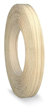 Oak Edging 22 mm x 7.5 m Pre Glued Adhesive Real Wood Veneer Edge Banding Tape Kitchen Cabinet Repair Worktop Laminate Shelf Table Door Cupboard Plywood Formica Chipboard Furniture Strip Wood Fix Trim
