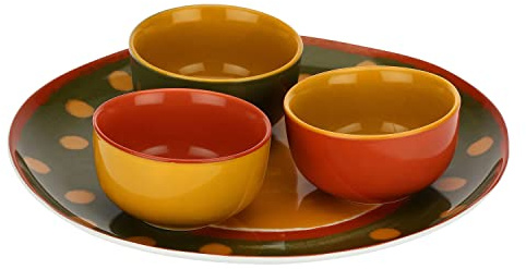 Thun Rose & Tulipani - Set antipastiera con 3 ciotoline Cottage