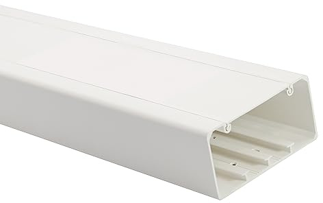 KOMIB 120x60 mm Brüstungskanal + Decke/Kabelkanal/Fensterbankkanal Reinweiß 2M - 1 x 2m