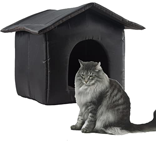 Katzenhaus Outdoor Winterfest - Hundehaus Hundehöhle | Wetterfest Wasserdicht Faltbare Draußen Katzenhöhle | Katzenhaus Aus Oxford-Stoff | Winterwarmer Pet Outdoor House Tierheim Für Katzen Hunde