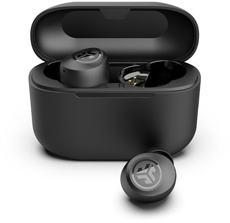 JLab Go Air Pop+ True Wireless Earbuds, In Ear Headphones, Bluetooth Earphones, 35H Playtime Ear Buds, Bluetooth Earbuds with Microphone, USB-C Charging Case, Dual Connect, EQ3 Sound, Midnight Black