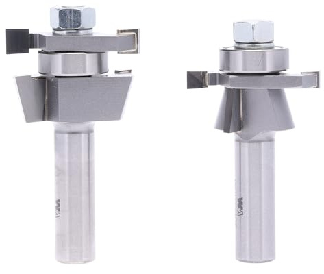 Whiteside 6008 Shaker Cabinet Door Router Bit Set, 15 Degree Pattern, 1/2 Shank, 13/16 Cut Length, 1-5/8 Dia, for 7/32 Panels