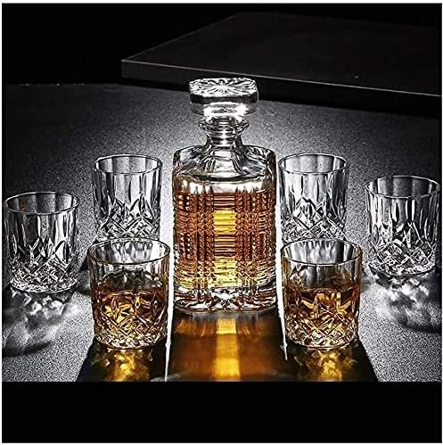 Decanter in vetro, decanter, Decanter Decanter Decanter for vino Decanter da 7 pezzi Decanter in vetro cristallo al 100% può contenere fino a 750 ml
