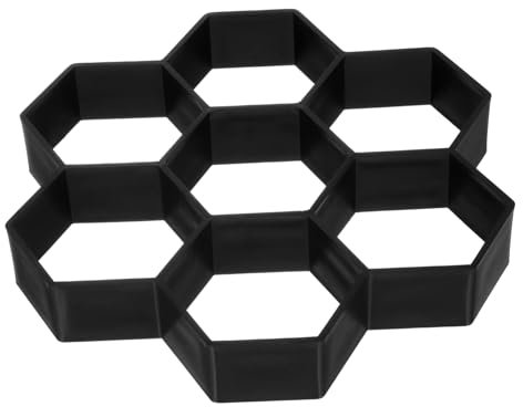 Parliky Moule à Béton Pour Pavage De Jardin Hexagonal En Plastique Réutilisable Pour Allée Extérieure, Coffrage Moule à Ciment Robuste Pour Patio Et Jardin, Création Solide De Dallages De Chemin