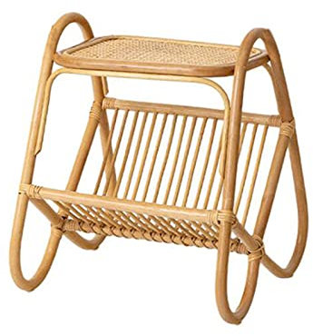 Beistelltisch Rattan Sofa Tisch, moderner kreativer Beistelltisch, Sofa Doppel Kleiner Beistelltisch (Größe: 13,77 * 15,94 * 19,29 Zoll, Farbe: Rattan)