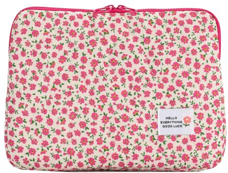 Starnearby Housse pour Ordinateur Portable 13-14 Pouces, Protection Ordinateur à Imprimé Floral, Pochette Ordinateur Compatible avec MacBook Air 13 Pouces, Macbook Pro 13 14 Pouces, Neo 13 Pouces