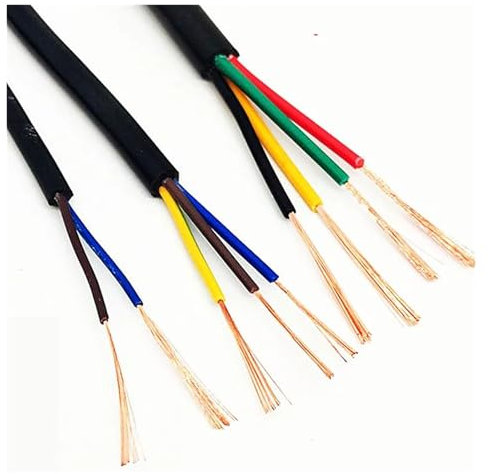 Wire and cable 26 24 22 20AWG 2 3 4 5 6 10 8 12 14 16 conducteur de fil de cuivre gainé de PVC câble électrique RVV fil à gaine souple noir Twisted pair shielded cable(5meter price,0.5MM20AWG_3CORES)